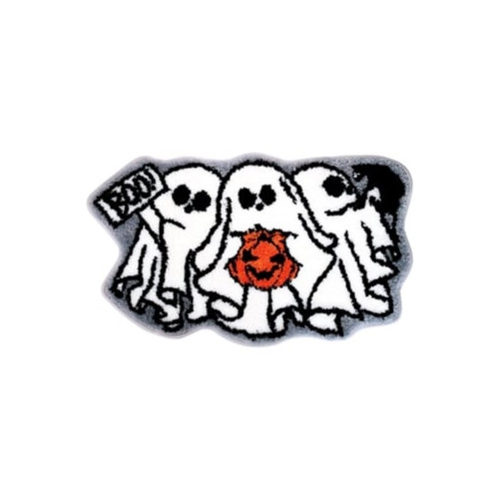 Halloweeni szőnyeg szellemmel és tökkel, csúszásmentes otthoni dekorációhoz