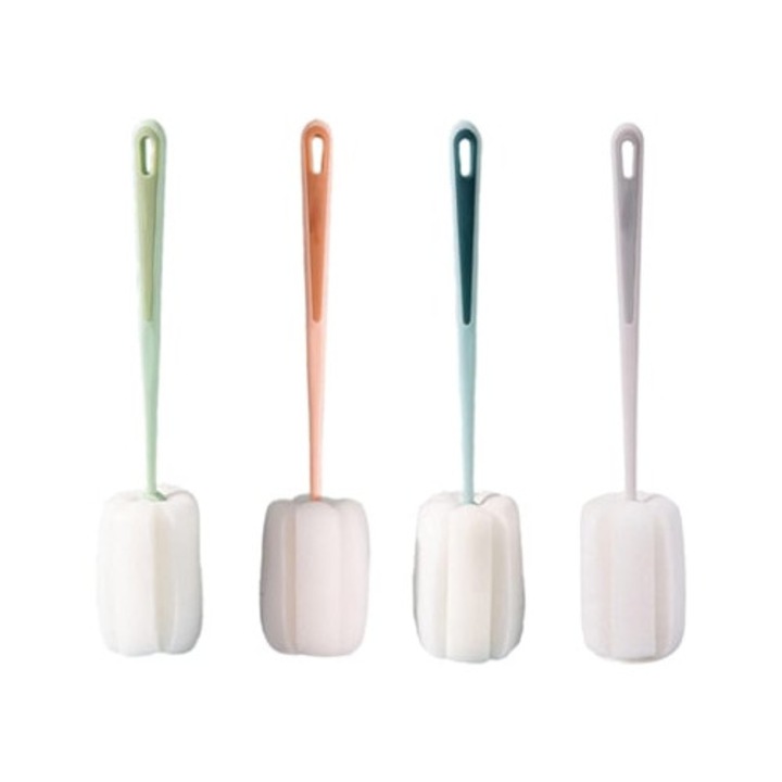Set 4 bureti pentru curatarea recipientelor cu gat lung, culori vibrante, material excelent, usor de agatat