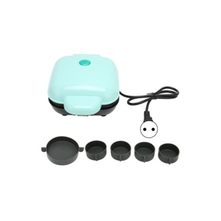 Aparat de gatit cu aburi 420W, 5 tavi interschimbabile, manere de blocare profesionale, albastru deschis