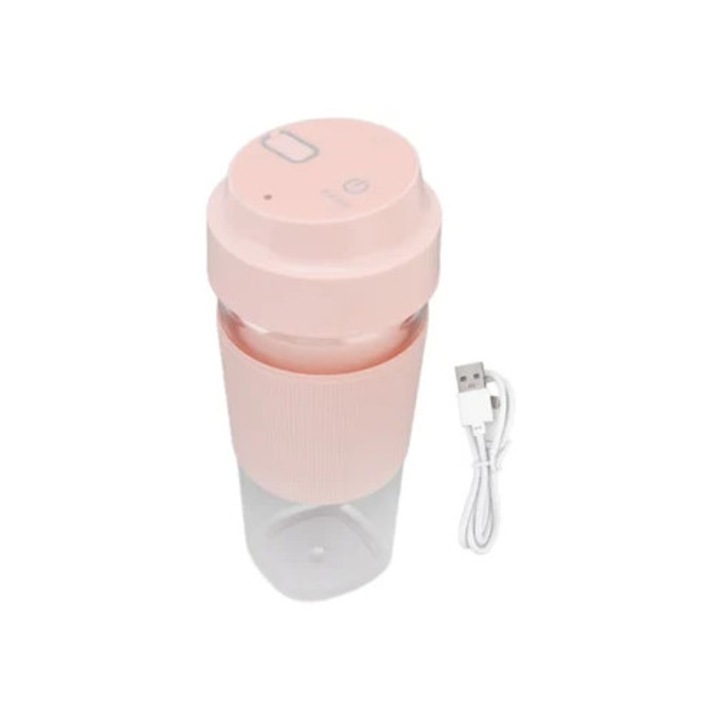 Storcator electric portabil 300ml, 1200mAh, incarcare USB, roz