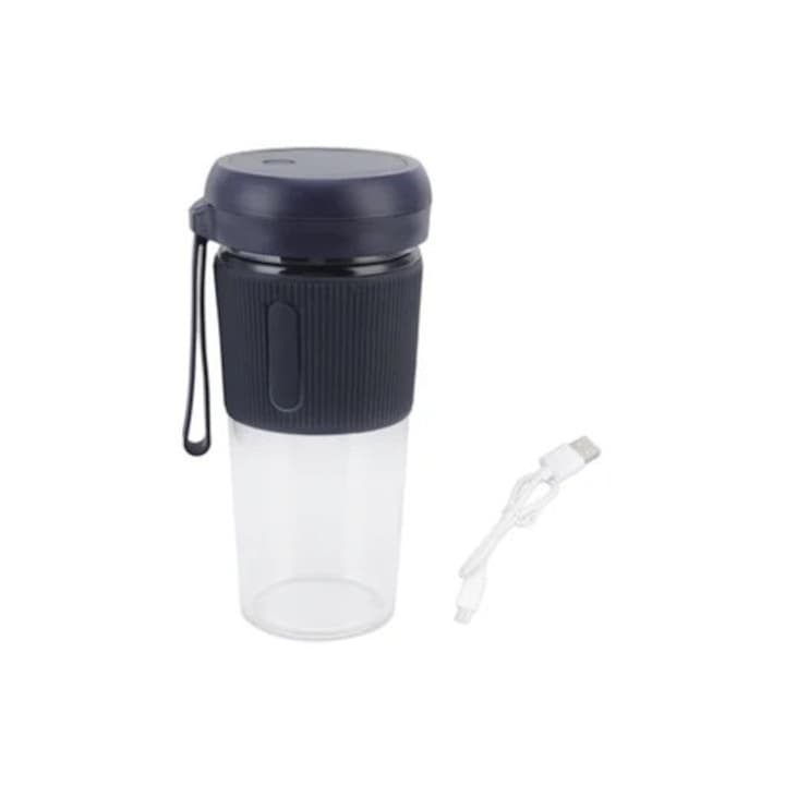Blender de fructe mini portabil, 500ml, alb