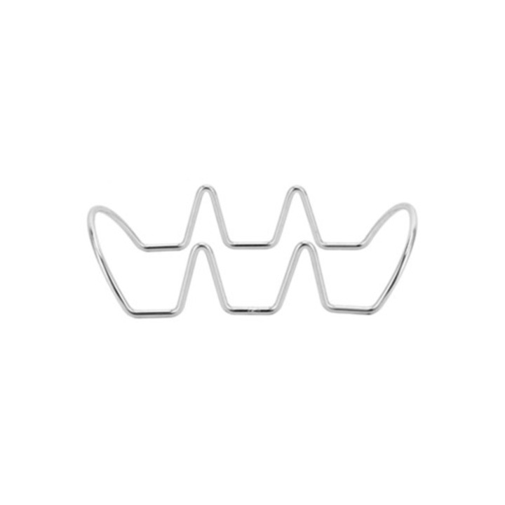 Suport pentru taco din otel inoxidabil, pentru petreceri si intalniri, argintiu