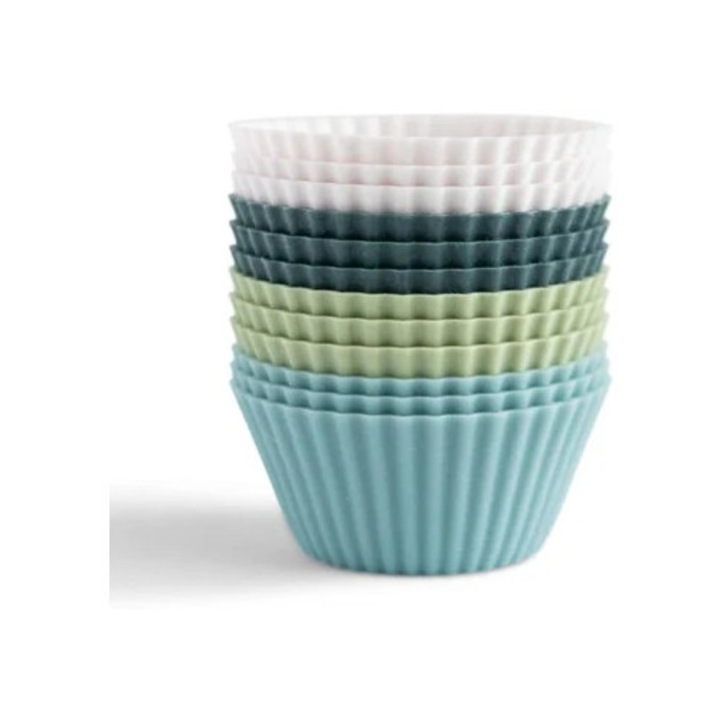 Set 12 Capace Reutilizabile din Silicon pentru Cuptor, Lavabile la Masina