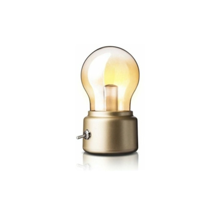 Veioza LED vintage, design retro, metal, eficienta energetica