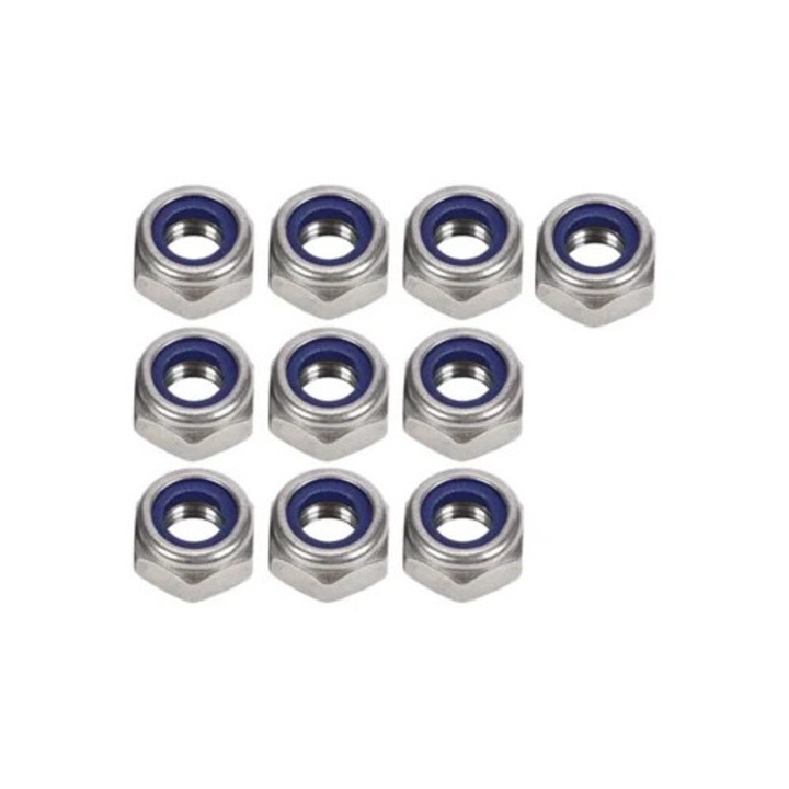 Nuci hexagonale din otel inoxidabil 304, filet fin UNF, reutilizabile, rezistente la coroziune, set