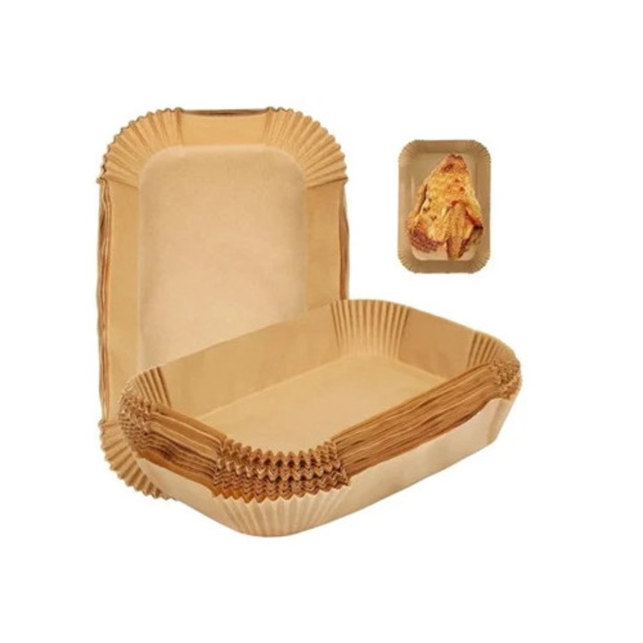 Foi alimentare de unica folosinta, rezistenta la caldura, pentru friteuze rectangulare