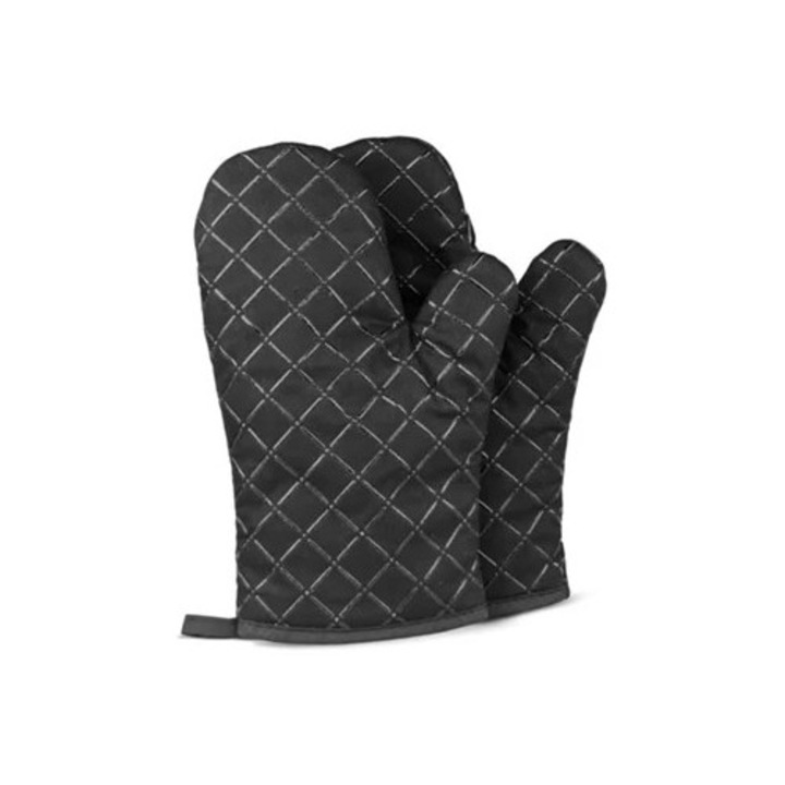 Csúszásmentes, hőálló, pamutbéléses szilikon konyhai kesztyűk, szett