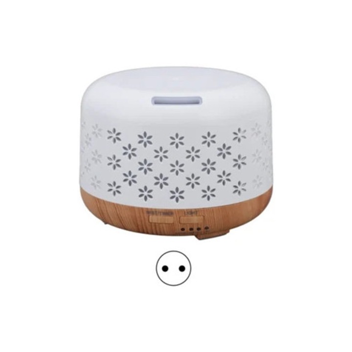Aromaterápiás párásító 300ml, 7 LED fény, automata kikapcsolás, 100-240V