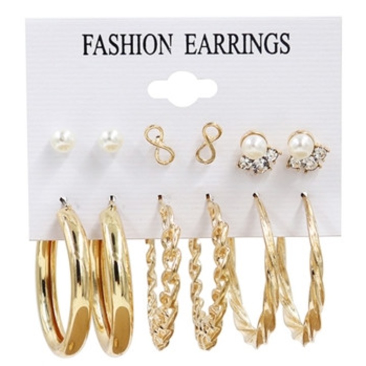 Set cercei minimalisti pentru femei si fete, cercei stud si cercei cerc