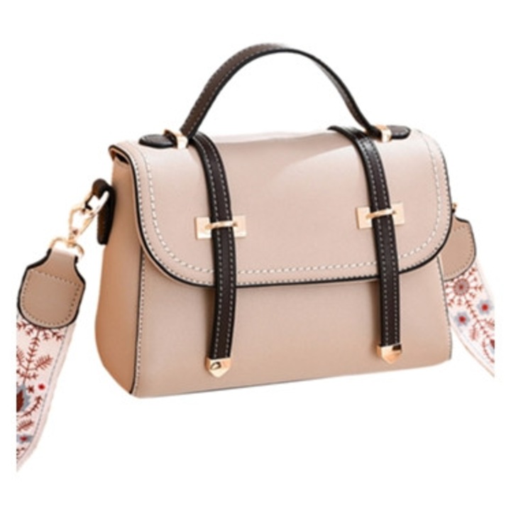 Női válltáska, narancssárga, levehető és állítható pánttal