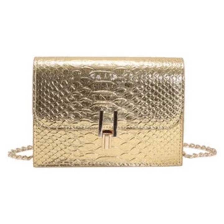 Női válltáska arany láncfogantyúkkal, többszínű