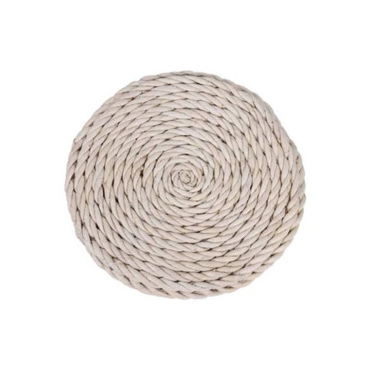 Perne decorative, Perne rotunde din paie naturale, handmade, 40x40cm