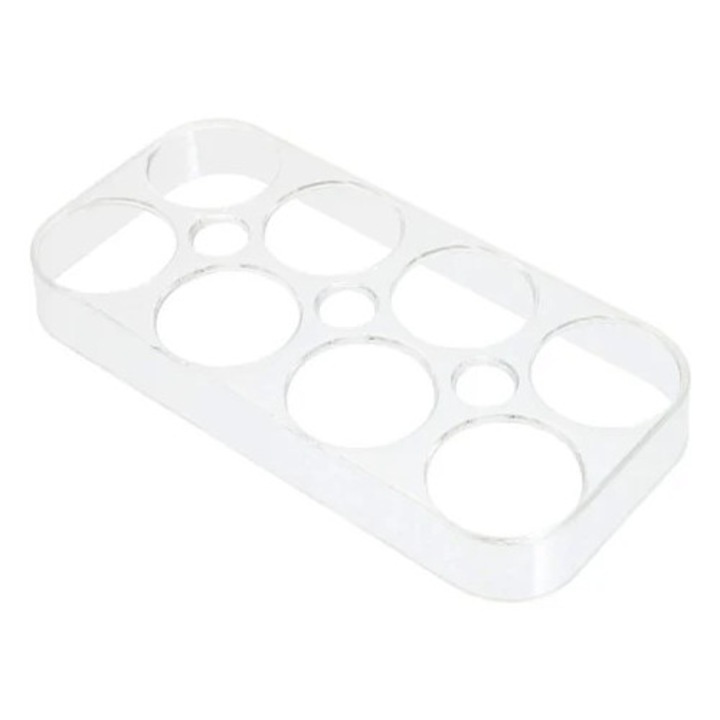 Raft pentru oua din acril transparent, cutie alimentara, design compact, 30x15x5cm