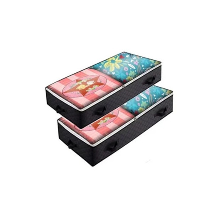 Solutii de depozitare sub pat, saci pliabili cu manere intarite, set de organizatoare imbracaminte si incaltaminte