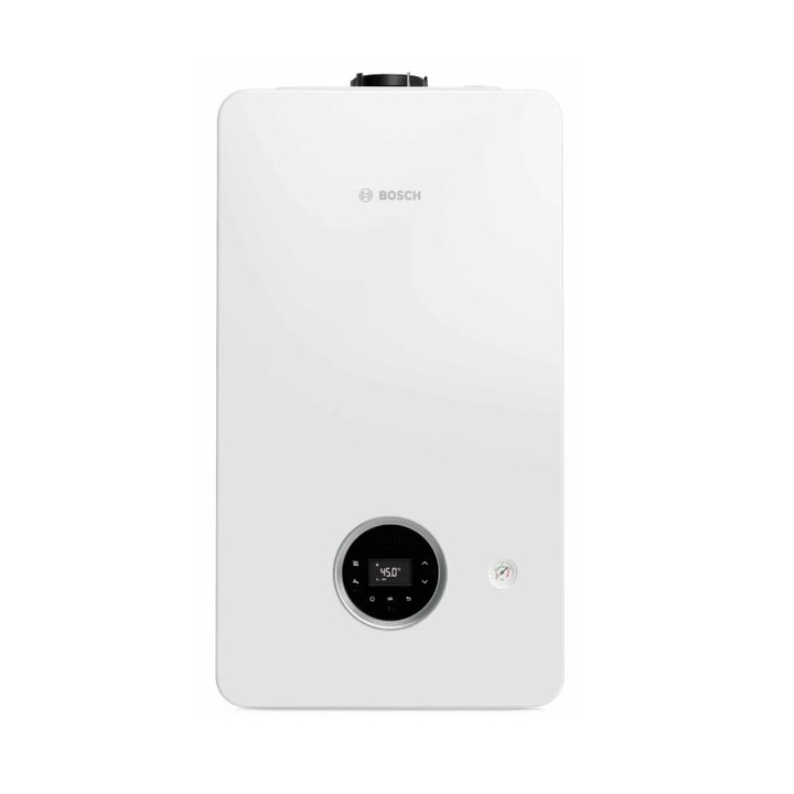Centrala termica pe gaz in condensare, Bosch Condens 2300 W, GC2300i W 24 P 23, murala, afisaj LCD, IPX4D, protectie inghet, fara kit evacuare