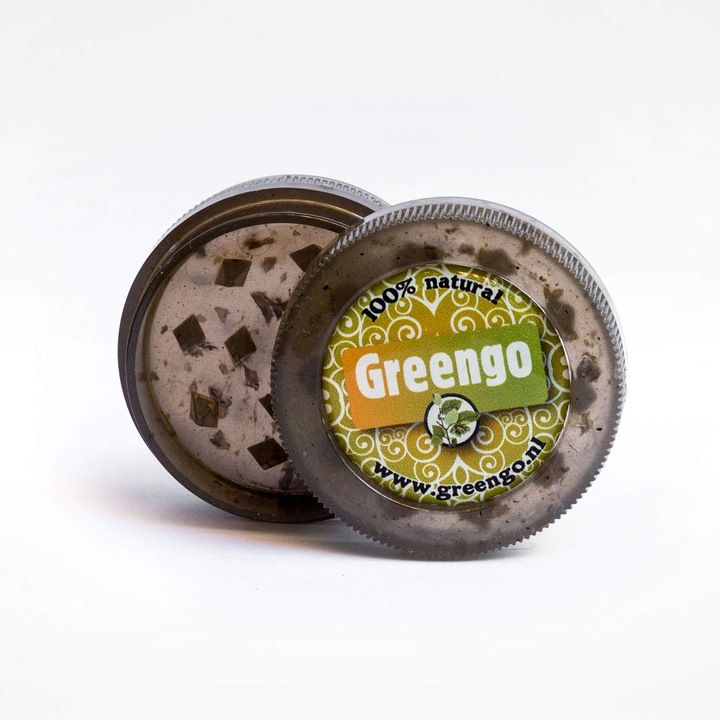 Grinder tutun, GreenGo, 50 mm, ecologic, plastic reciclat