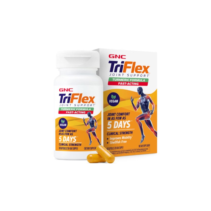 Supliment alimentar, GNC TriFlex Turmeric Formula, 400mg Turmeric, 100mg Boswellia, 60 tablete