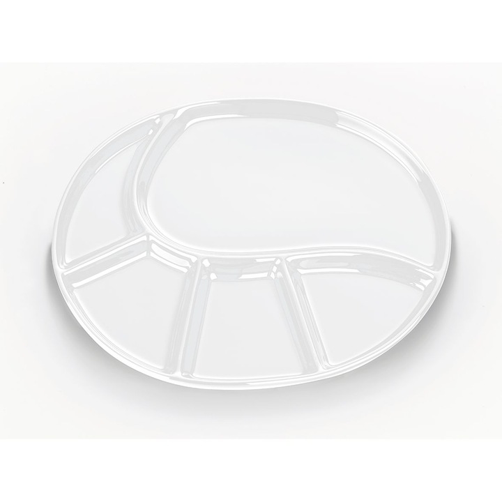 Farfurie Kela, pentru fondue, 28,5x22 cm, alb