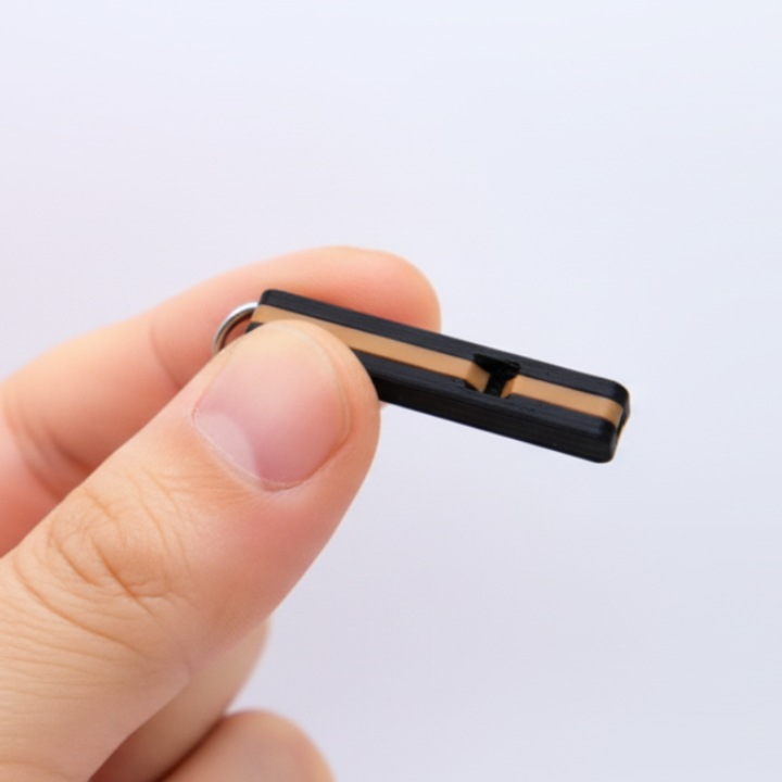 Fluier compact, 3D printat, sunet puternic de 90dB, negru, design subtire