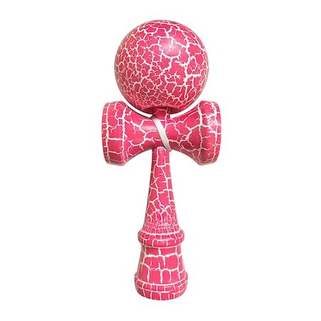 Kendama profesională NEXTLY, design crapat, roz, 18x7cm - eMAG.ro