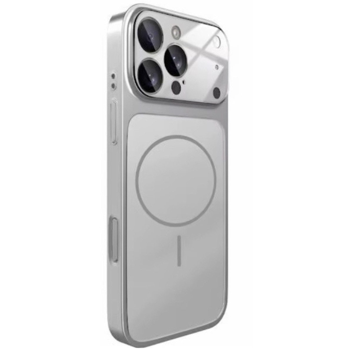 Husa magnetica ultra-subtire pentru iPhone 17 Promax – Sticla mata nano, protectie camera, culoare Gri
