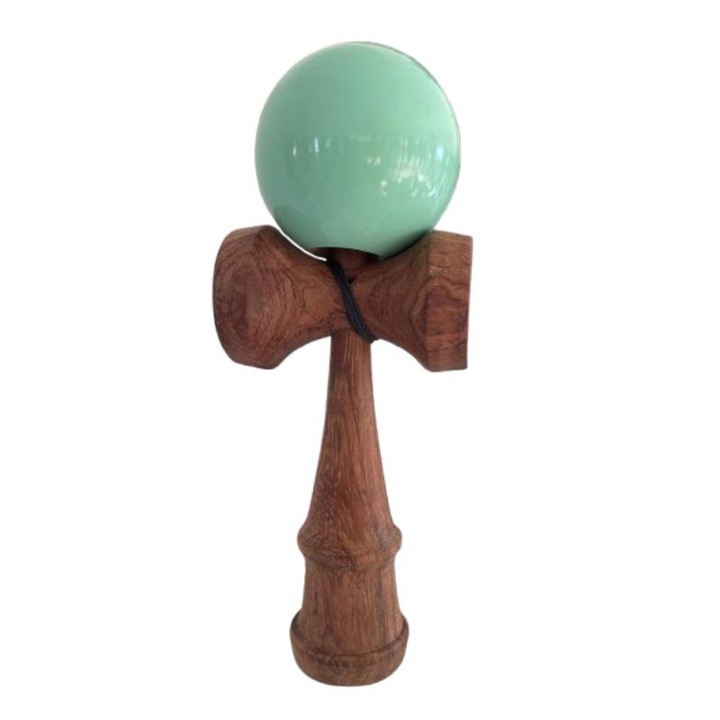 Kendama, jucărie interactivă din lemn, 18 cm, verde