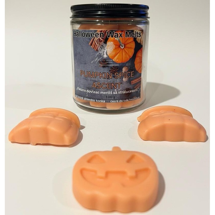 Ароматизирана восъчна топка, Луксозни восъчни топящи се кубчета, Аромат на тиква и подправки, 100 гр, многоцветен