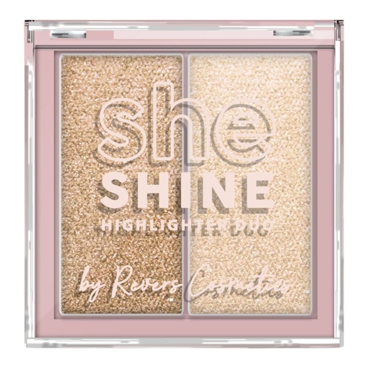 Paleta iluminator Duo She Shine 04 Heat Haze, Revers, 7,2 g