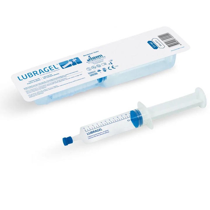 Lubrifiant Lubragel desensibilizant 11 ml, fara latex, steril, pentru insertie usoara