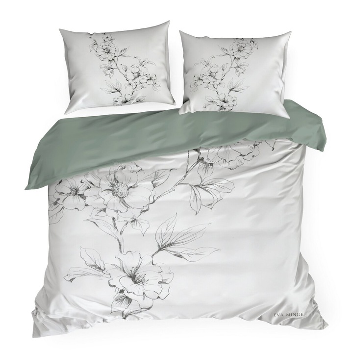 Lenjerie de pat FLAVIA 160 x 200 alb Eva Minge Eurofirany