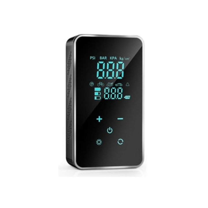 Compresor auto portabil, 2*2000mAh, 150PSI, pentru masina si motocicleta