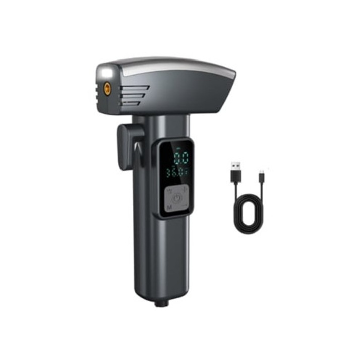 Compresor auto fara fir, 150 Psi, pompa de aer reincarcabila pentru anvelope cu presiune presetata, oprire automata