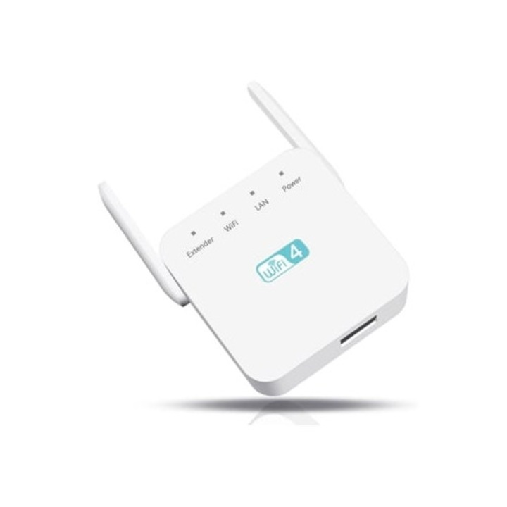 Wifi jelismétlő minden routerhez, 2 antenna, 3650 láb hatótávolság, vezeték nélküli adapter