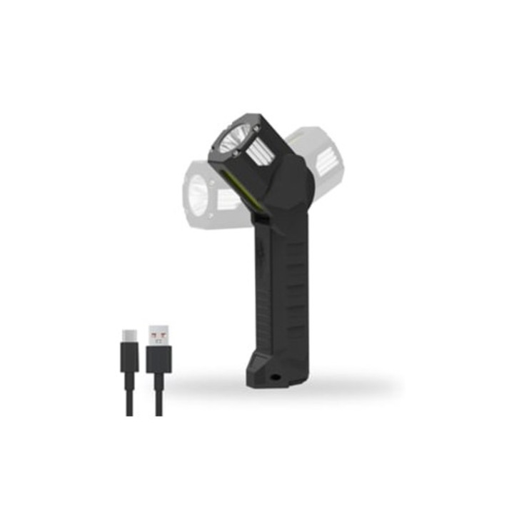 Lanterna LED reincarcabila 1000 Lumeni, rotativa 180 grade, cu baza magnetica, impermeabila