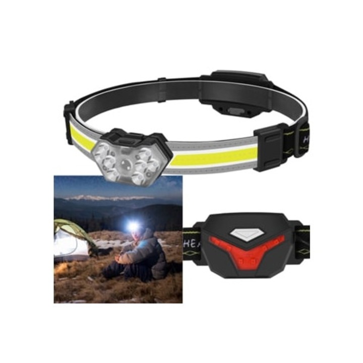 Lanterna frontala reincarcabila, super luminoasa, ajustabila, 45 CHRONUS