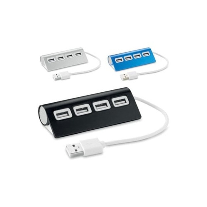 Hub USB 4 portos, többszínű