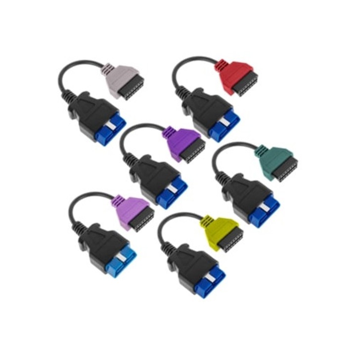 Kit 6 cabluri de diagnosticare OBD2 pentru software Fiat Ecu Scan, testere si diagnoza auto