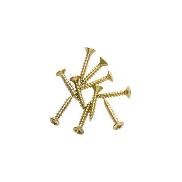 Surub pentru lemn Ofix 3.5x35 mm, alama, 110 Buc