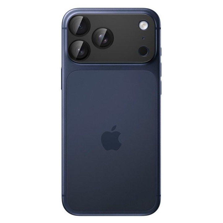 Протектор за Камерата на iPhone 17 Pro Max, Spigen EZ Fit Optik Pro XL Glass tR, Черен