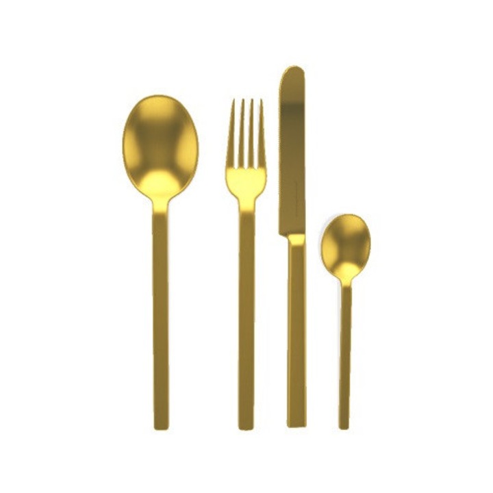 Evőeszközkészlet 5 részes, MEPRA STILE, 18/10 rozsdamentes acél, matt arany, 1 személyes