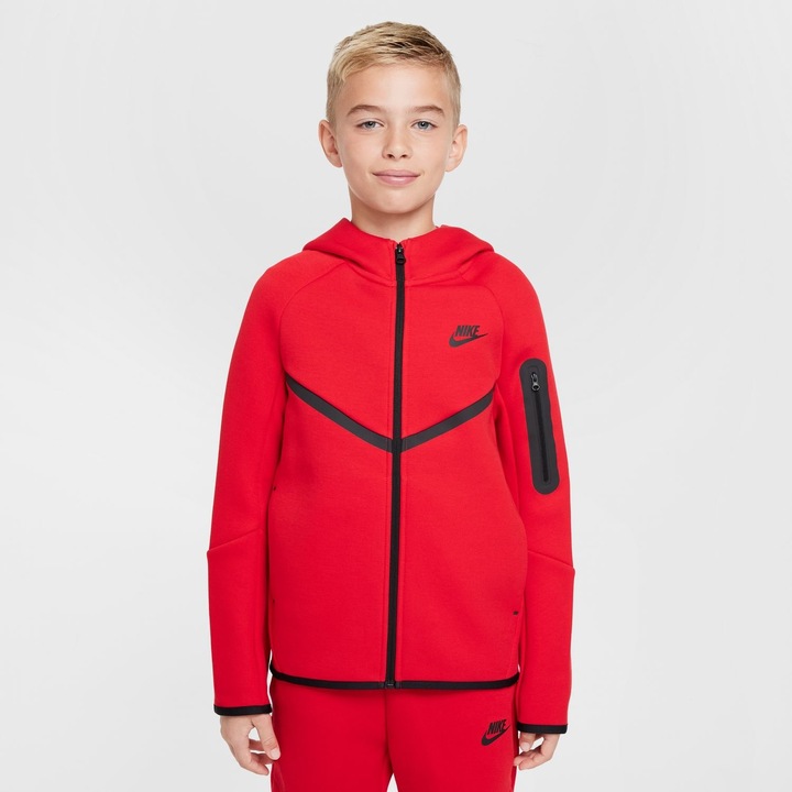 Суичър Nike B Nsw Tch Flc Fz - Pd, Червен