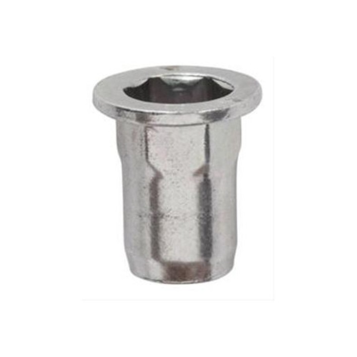 Set 10 piulite metalice RESTAGRAF, argintii, M8-1.25, 16x17.5mm