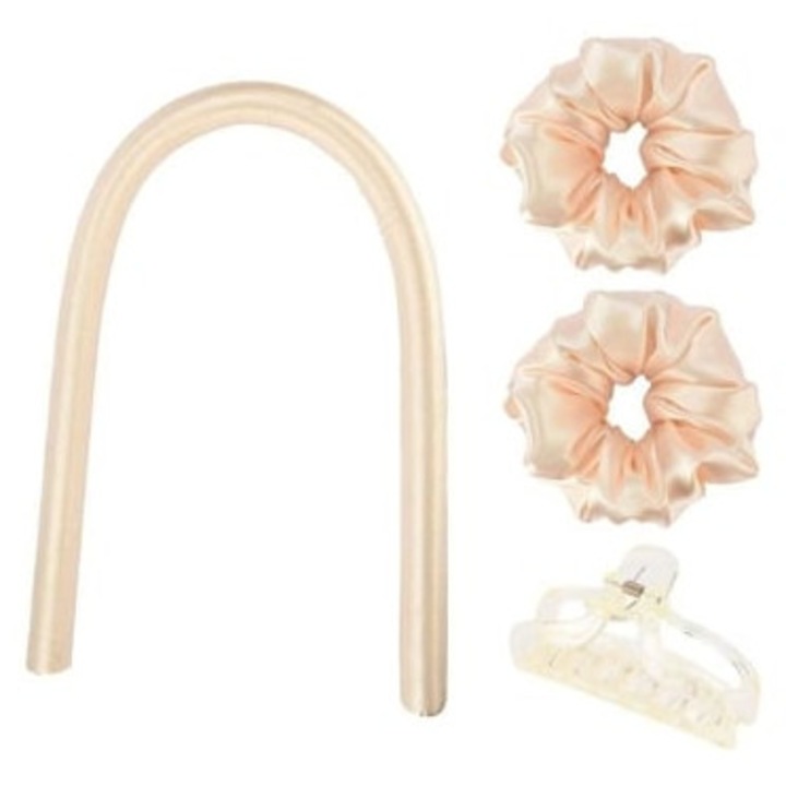 Kit de stilizare a buclelor, modelator de somn din bumbac, set cu doua bucle de par, S/MARCA