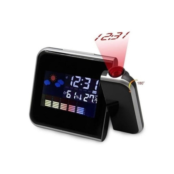 Dekoratív digitális óra projektorral, 2021, FM rádió, 2 S/MARCA