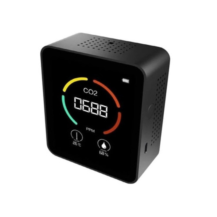 Detector de dioxid de carbon, CO2 intern, monitor calitate aer