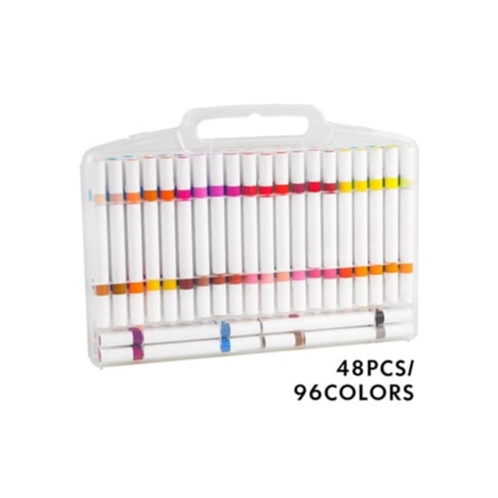 Set de carioci Yuysan, 48 piese, 96 culori, multicolor