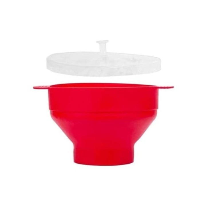 Masina de preparat popcorn din silicon, capacitate mare, cu capac, 121 S