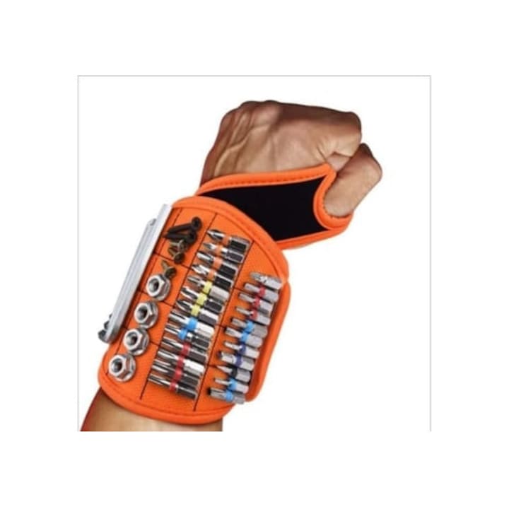 Bratara magnetica cu 16 magneti, suport pentru unelte, organizator scule