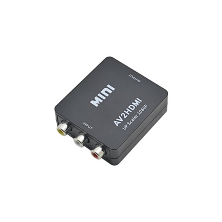 Convertor RCA la HDMI, negru, set