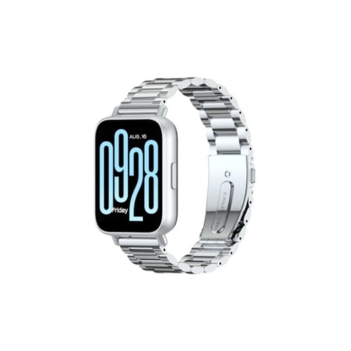 Rozsdamentes acél szíj Xiaomi Redmi Watch 5 Active okosórához, ezüst